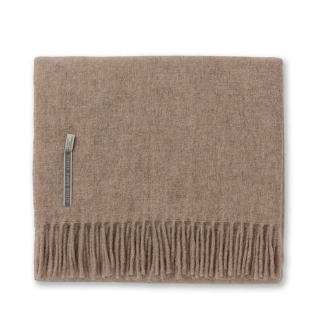 Light Taupe Throw Blanket - Alicia Adams Alpaca Patmos Throw at Fig Linens and Home