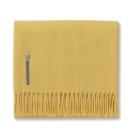 Light Yellow Throw Blanket - Alicia Adams Alpaca Patmos Throw at Fig Linens and Home