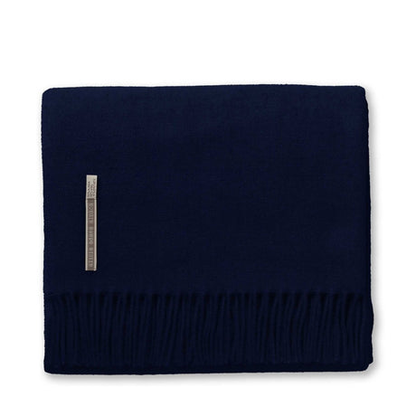 Navy Blue Throw Blanket - Alicia Adams Alpaca Patmos Throw at Fig Linens and Home