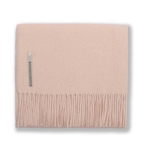 Pink Powder Throw Blanket - Alicia Adams Alpaca Patmos Throw at Fig Linens and Home