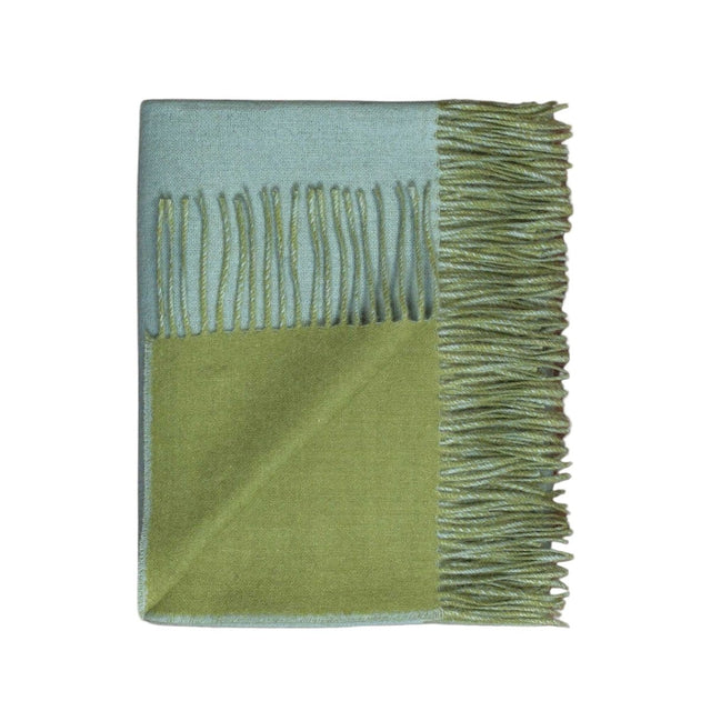 Reversible Throw Aqua and Peridot by Alicia Adams Alpaca at Fig Linens and Home