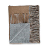 Reversible Throw Camel and Light Grey by Alicia Adams Alpaca at Fig Linens and Home