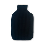 Ribbed Hot Water Bottle in Black | Alicia Adams Alpaca at Fig Linens and Home