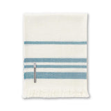 Sail Throw in Ivory / Azure | Alicia Adams Alpaca at Fig Linens and Home