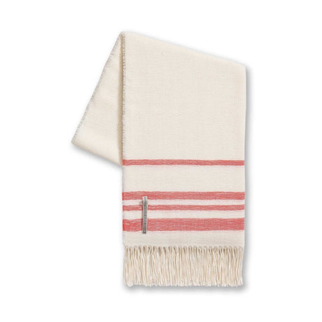 Sail Throw in Ivory / Coral | Alicia Adams Alpaca at Fig Linens and Home
