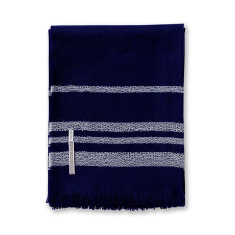 Sail Throw in Navy / Ivory | Alicia Adams Alpaca at Fig Linens and Home
