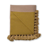 Alicia Adams Alpaca Sydney Blanket in French Yellow and Beige | Fig Linens and Home