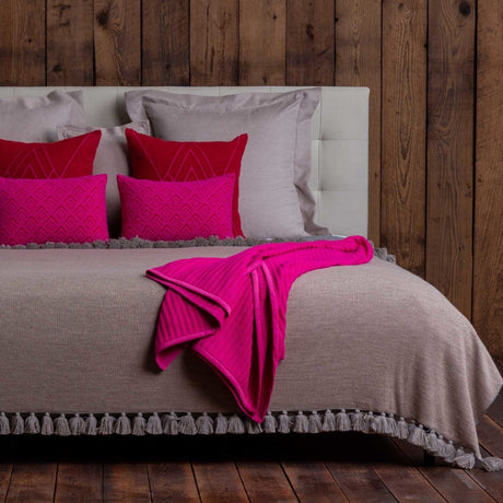 Alicia Adams Alpaca Sydney Blanket in Light Taupe and Ivory | Fig Linens and Home