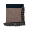Alicia Adams Alpaca Sydney Blanket in Light Taupe and Spruce | Fig Linens and Home