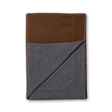 Tokyo Bed Blanket by Alicia Adams Alpaca at Fig Linens and Home - Dark Grey and Cognac