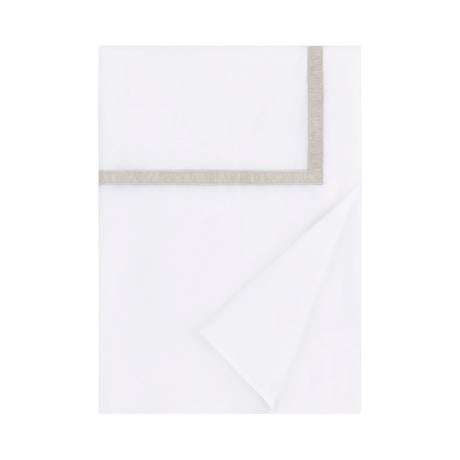 Home Treasures Bedding - ALINA DUVET COVER - WHITE / DUNE at Fig Linens and Home