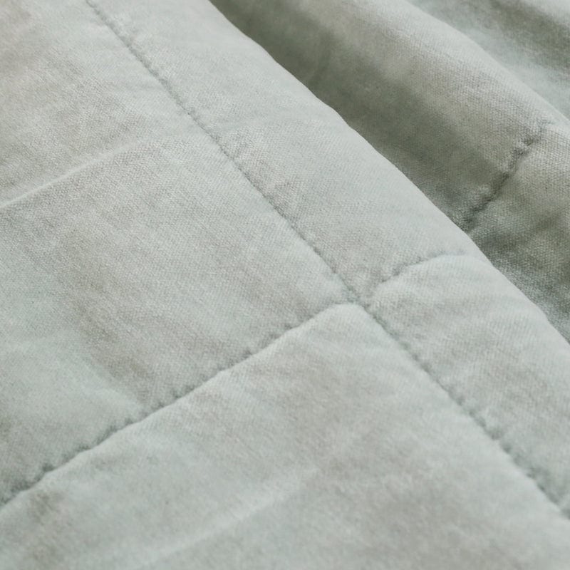 Swatch of Amsterdam Shore Blue Coverlet | Pom Pom at Home at Fig Linens and Home