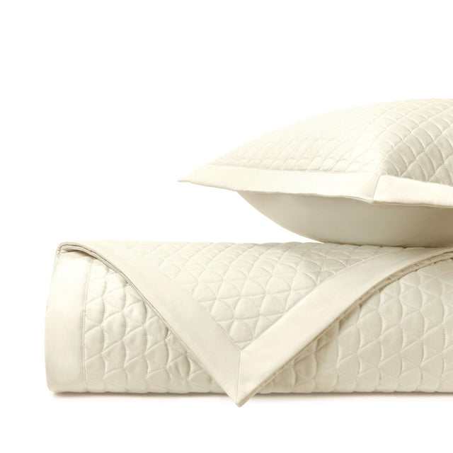 ANASTASIA Quilted Coverlet in Ivory by Home Treasures at Fig Linens and Home