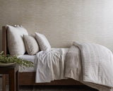 Aspen Pearl Duvet Cover | Ann gish bedding shown with padded throw