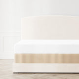 Ann Gish Charmeuse Channel Quilted Box Spring Cover by Ann Gish shown on Bed in Sand