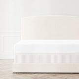 Ann Gish Charmeuse Channel Quilted Box Spring Cover by Ann Gish shown on Bed in White