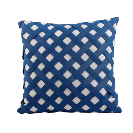Ann Gish Lattice Blue Decorative Throw Pillow at Fig Linens and Home
