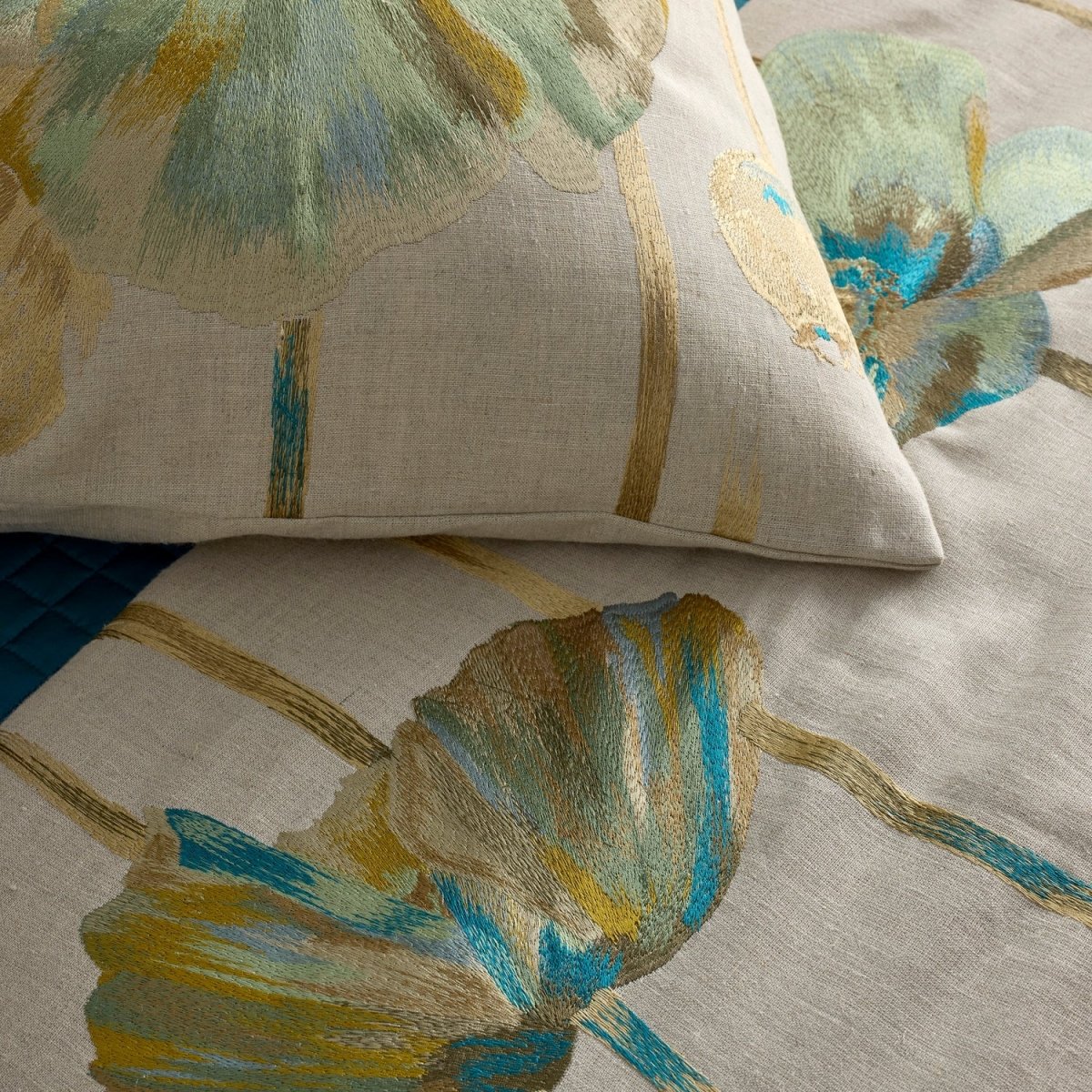 Azure Duvet Covers anad Euro Shams by Ann Gish at Fig Linens and Home - View 3