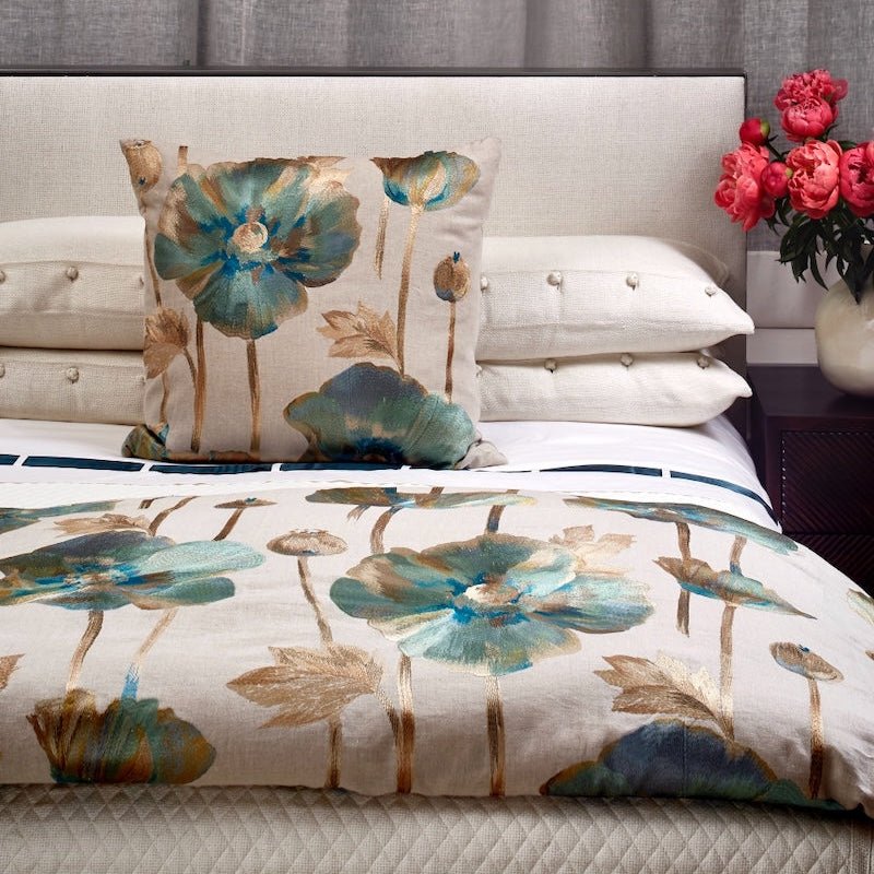 Pillow duvet Opium Azure Decorative Pillow by Ann Gish at Fig Linens and Home