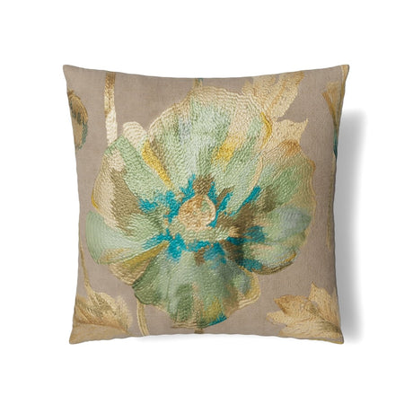 Opium Azure Decorative Pillows by Ann Gish 20" x 20" Decorative Pillow Azure at FIG LINENS AND HOME 4