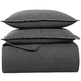 Ready-to-Bed 2.0 Cotton Canvas Coverlet Set by Ann Gish - Charcoal at Fig Linens and Home