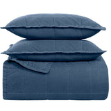 Ready-to-Bed 2.0 Cotton Canvas Coverlet Set by Ann Gish - Denim Blue at Fig Linens and Home