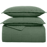 Ready-to-Bed 2.0 Cotton Canvas Coverlet Set by Ann Gish - Forest Green at Fig Linens and Home