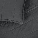 Charcoal Fabric Swatch - Ready-to-Bed 2.0 Cotton Canvas Coverlet Set by Ann Gish