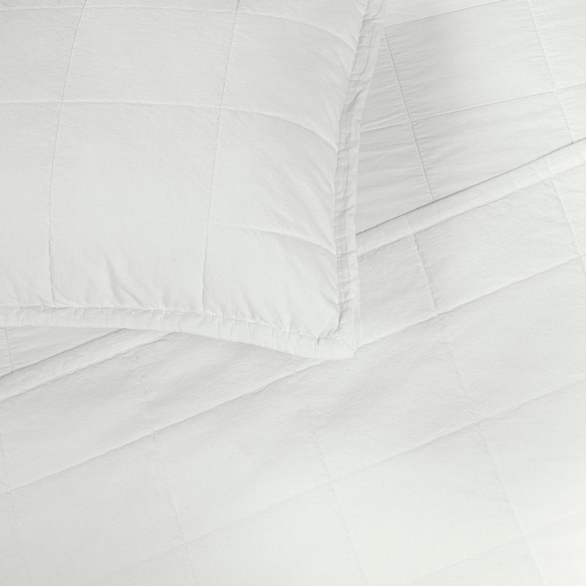Bone Fabric Swatch - Ready-to-Bed 2.0 Cotton Canvas Coverlet Set by Ann Gish