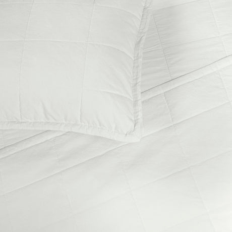 Bone Fabric Swatch - Ready-to-Bed 2.0 Cotton Canvas Coverlet Set by Ann Gish