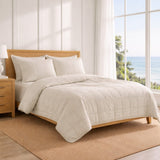 Bedding in Bone Colorway - Ready-to-Bed 2.0 Cotton Canvas Coverlet Set by Ann Gish