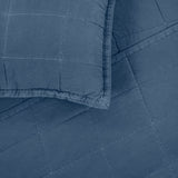 Denim Blue Fabric Swatch - Ready-to-Bed 2.0 Cotton Canvas Coverlet Set by Ann Gish