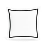 Euro Sham in White and Black | Ready-to-Bed 2.0 Cotton & Trim Pillow Shams by Ann Gish