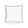 Euro Sham in White and Blue | Ready-to-Bed 2.0 Cotton & Trim Pillow Shams by Ann Gish