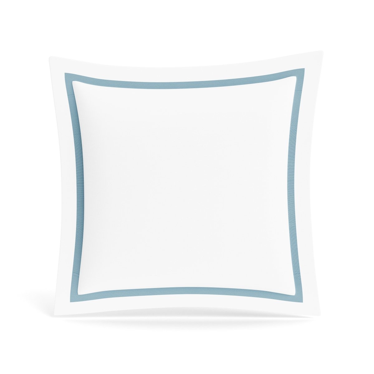 Euro Sham in White and Blue | Ready-to-Bed 2.0 Cotton & Trim Pillow Shams by Ann Gish