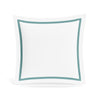 Euro Sham in White and Caribbean | Ready-to-Bed 2.0 Cotton & Trim Pillow Shams by Ann Gish