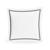 Euro Sham in White and Gray | Ready-to-Bed 2.0 Cotton & Trim Pillow Shams by Ann Gish
