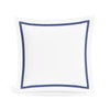 Euro Sham in White and Navy Blue | Ready-to-Bed 2.0 Cotton & Trim Pillow Shams by Ann Gish