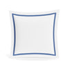 Euro Sham in White and Periwinkle | Ready-to-Bed 2.0 Cotton & Trim Pillow Shams by Ann Gish