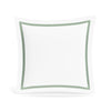 Euro Sham in White and Sage | Ready-to-Bed 2.0 Cotton & Trim Pillow Shams by Ann Gish
