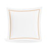 Euro Sham in White and Taupe | Ready-to-Bed 2.0 Cotton & Trim Pillow Shams by Ann Gish