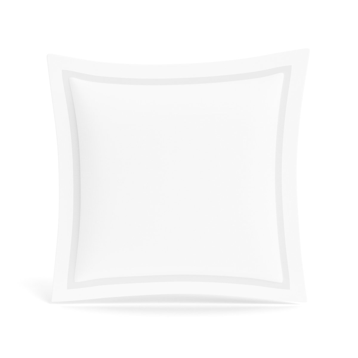 Euro Sham in White and White | Ready-to-Bed 2.0 Cotton & Trim Pillow Shams by Ann Gish