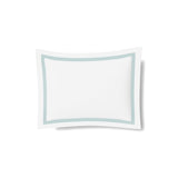 Pillow Sham in White and Aqua | Ready-to-Bed 2.0 Cotton & Trim Pillow Shams by Ann Gish