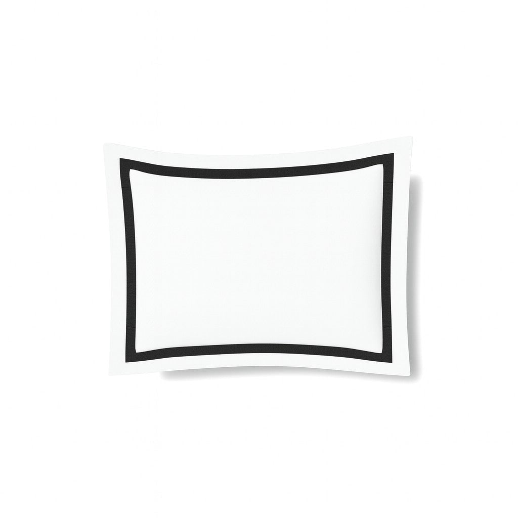 Pillow Sham in White and Black | Ready-to-Bed 2.0 Cotton & Trim Pillow Shams by Ann Gish