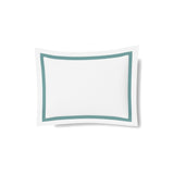 Pillow Sham in White and Caribbean | Ready-to-Bed 2.0 Cotton & Trim Pillow Shams by Ann Gish