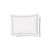 Pillow Sham in White and Champagne | Ready-to-Bed 2.0 Cotton & Trim Pillow Shams by Ann Gish