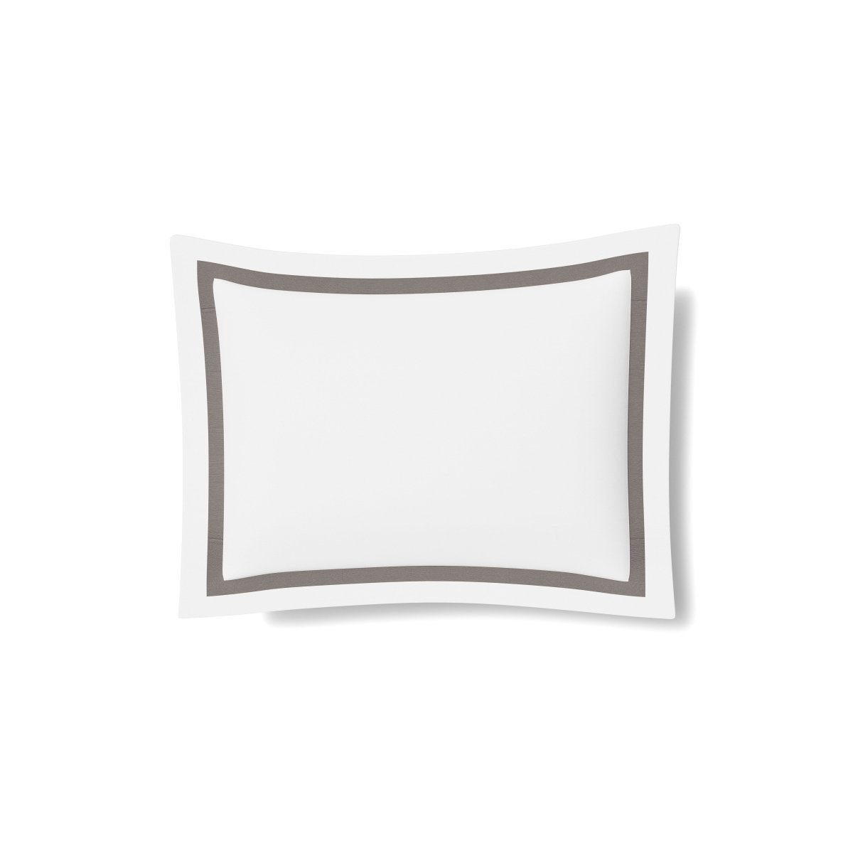 Pillow Sham in White and Grey | Ready-to-Bed 2.0 Cotton & Trim Pillow Shams by Ann Gish