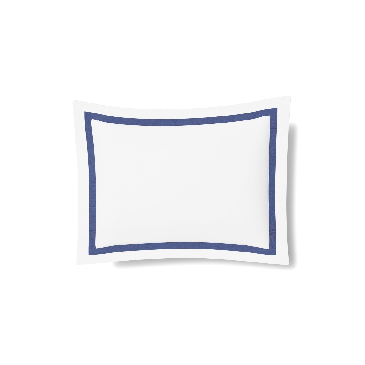 Pillow Sham in White and Navy | Ready-to-Bed 2.0 Cotton & Trim Pillow Shams by Ann Gish