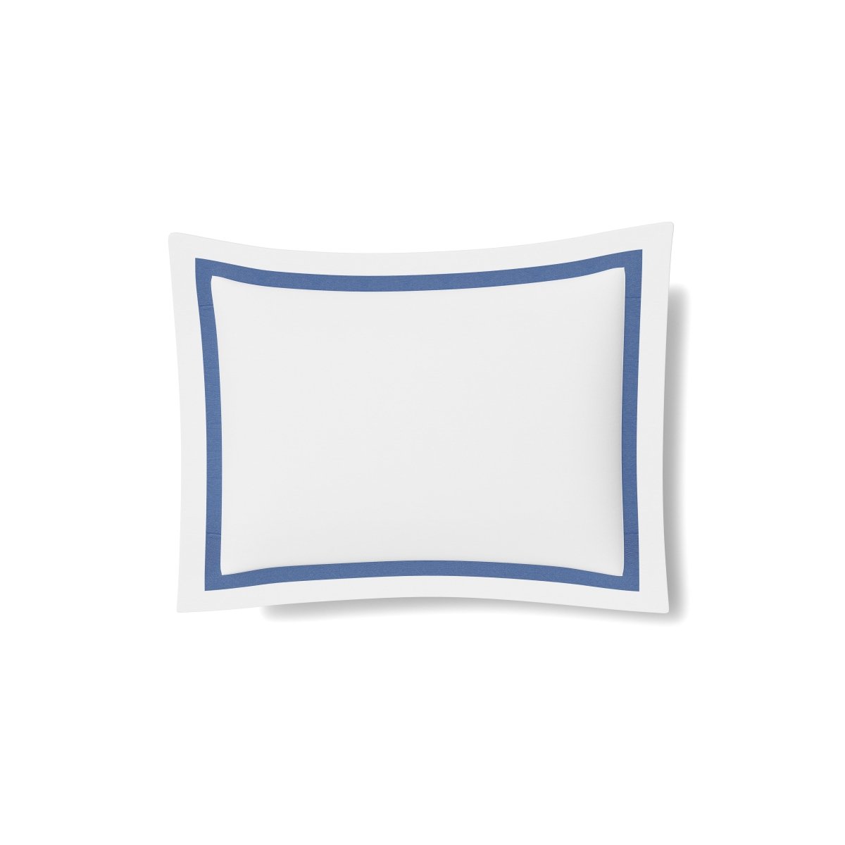 Pillow Sham in White and Periwinkle | Ready-to-Bed 2.0 Cotton & Trim Pillow Shams by Ann Gish
