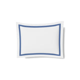 Pillow Sham in White and Periwinkle | Ready-to-Bed 2.0 Cotton & Trim Pillow Shams by Ann Gish